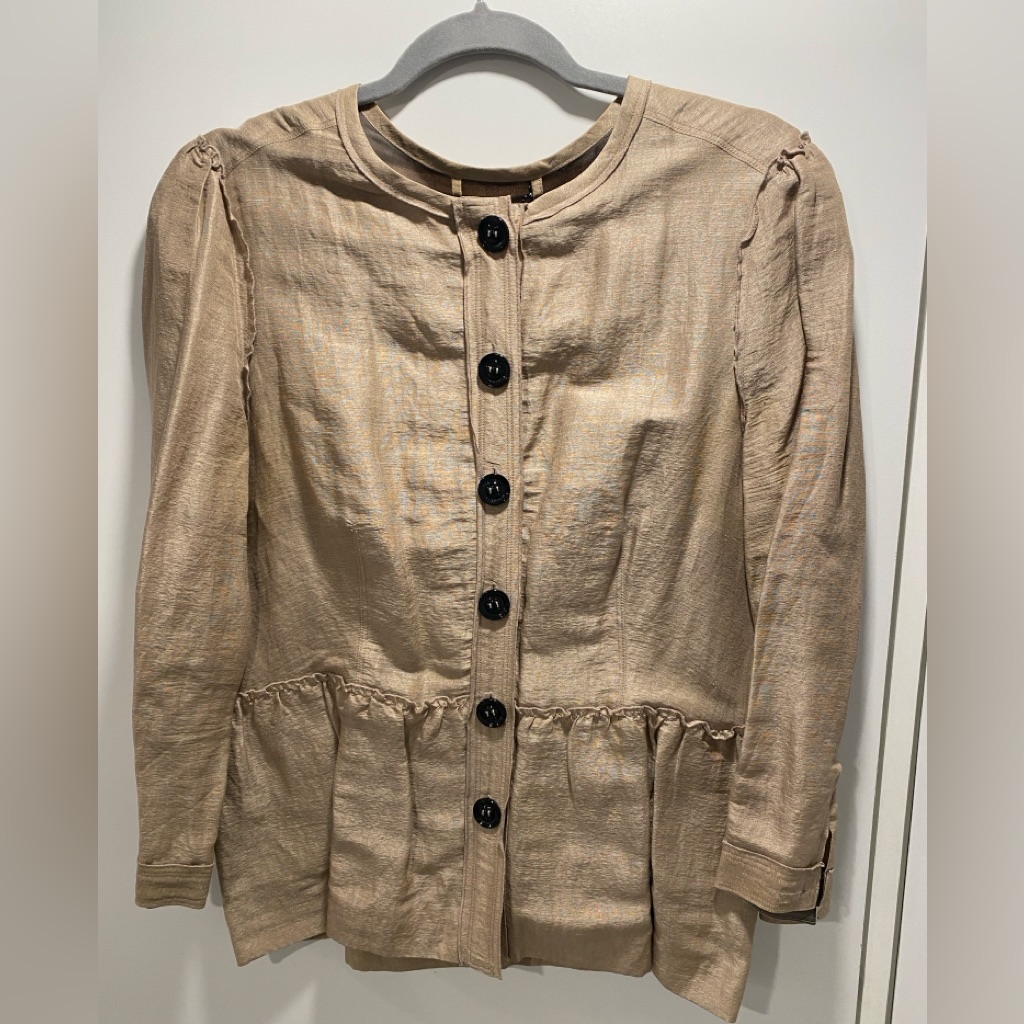 Vintage Burberry Golden Button-Front Women's Jacket